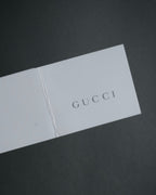 "GUCCI" Mid 00’s wood-lock leather long wallet