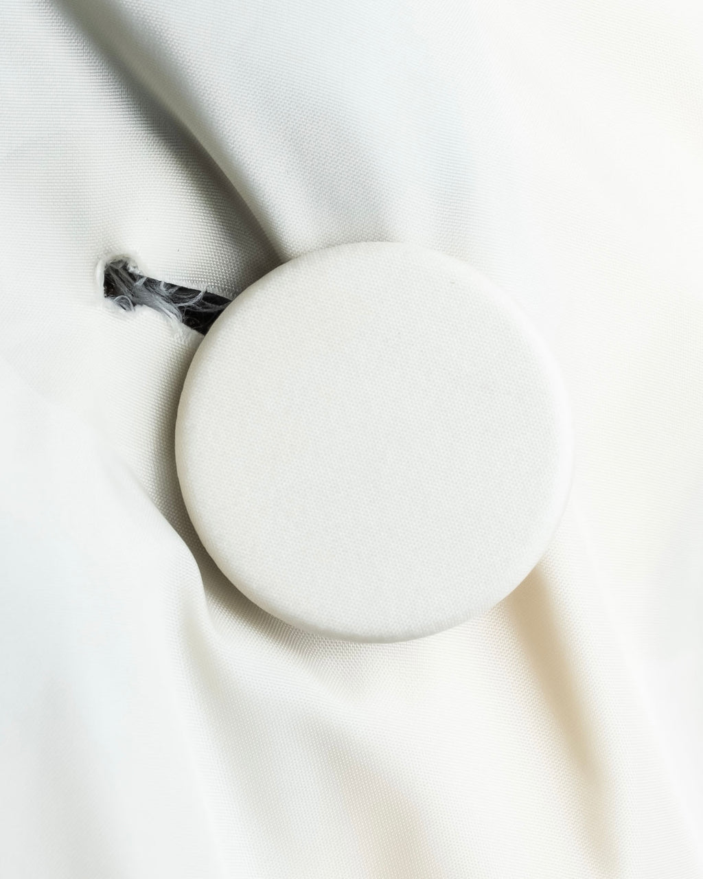 "MAISON MARGIELA" Offwhite color quilted padded oversized tailored coat