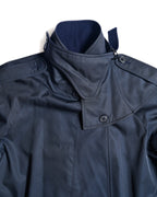 Chloe/ Beautiful A-Line Silhouette Trench Coat Navy