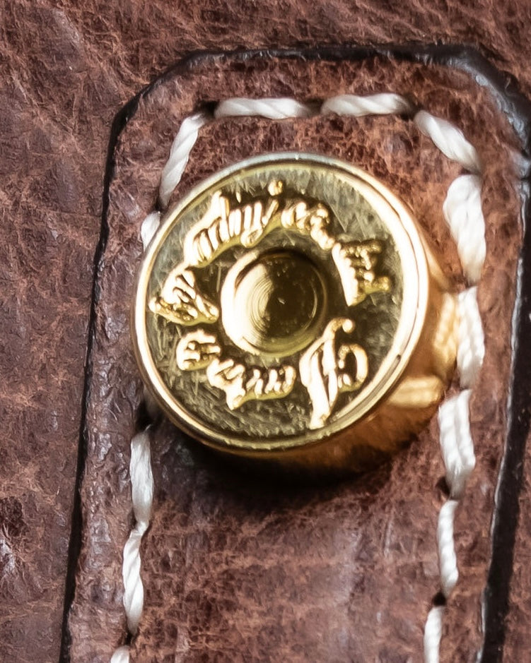 "ADMJ" Leather &amp; canvas combination 2way shoulder bag