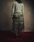 -SPECIAL- "tricot COMME des GARÇONS" 07SS Gingham check sheer tiered ruffle skirt