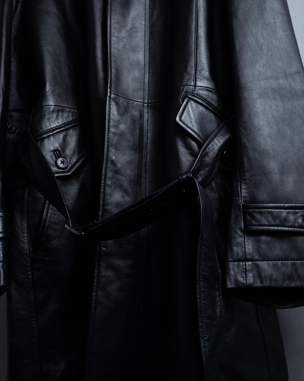 "DURBAN" Double zipper sheepskin leather coat