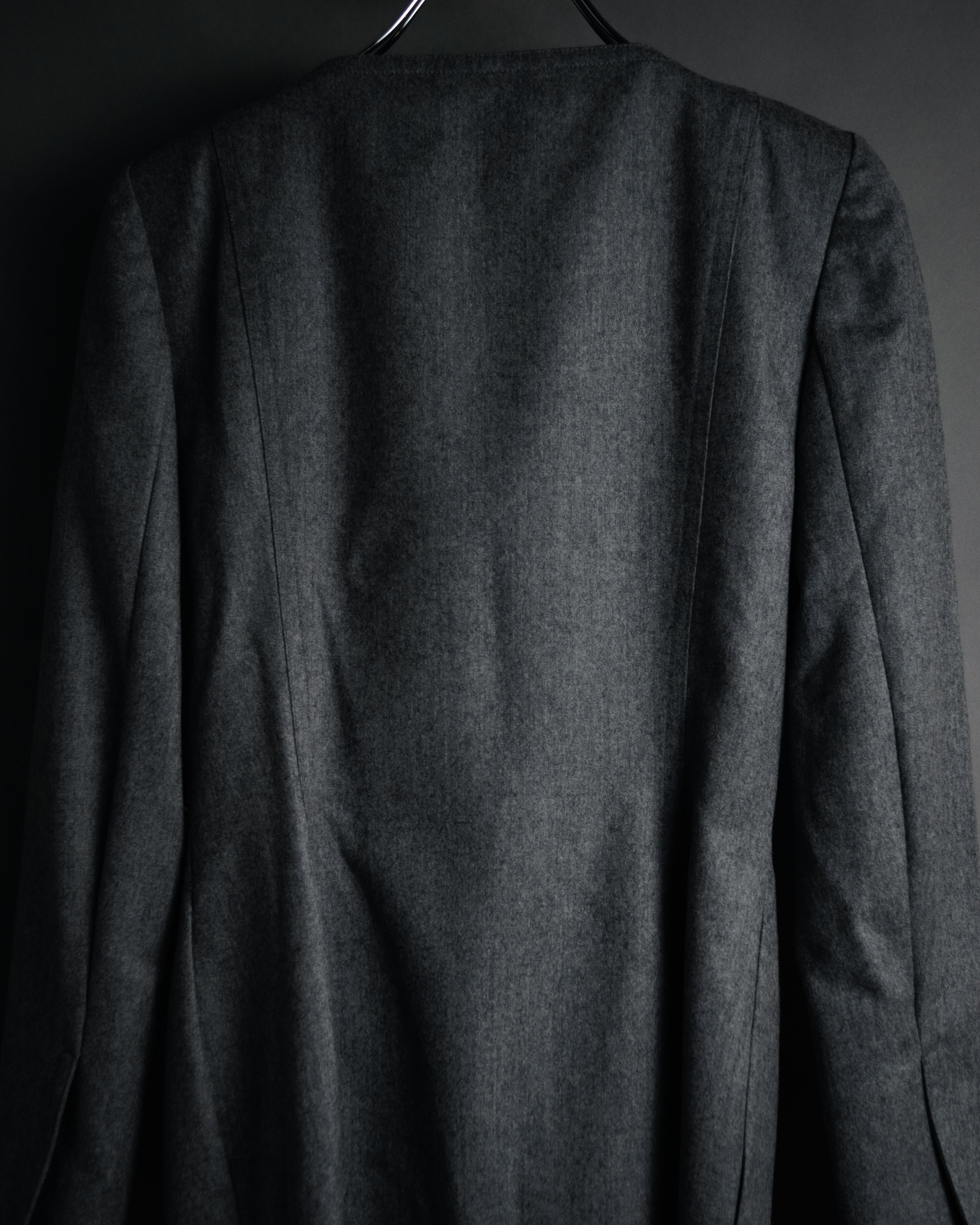 “Miss Dior” 90’s asymmetrical multi button wool dress