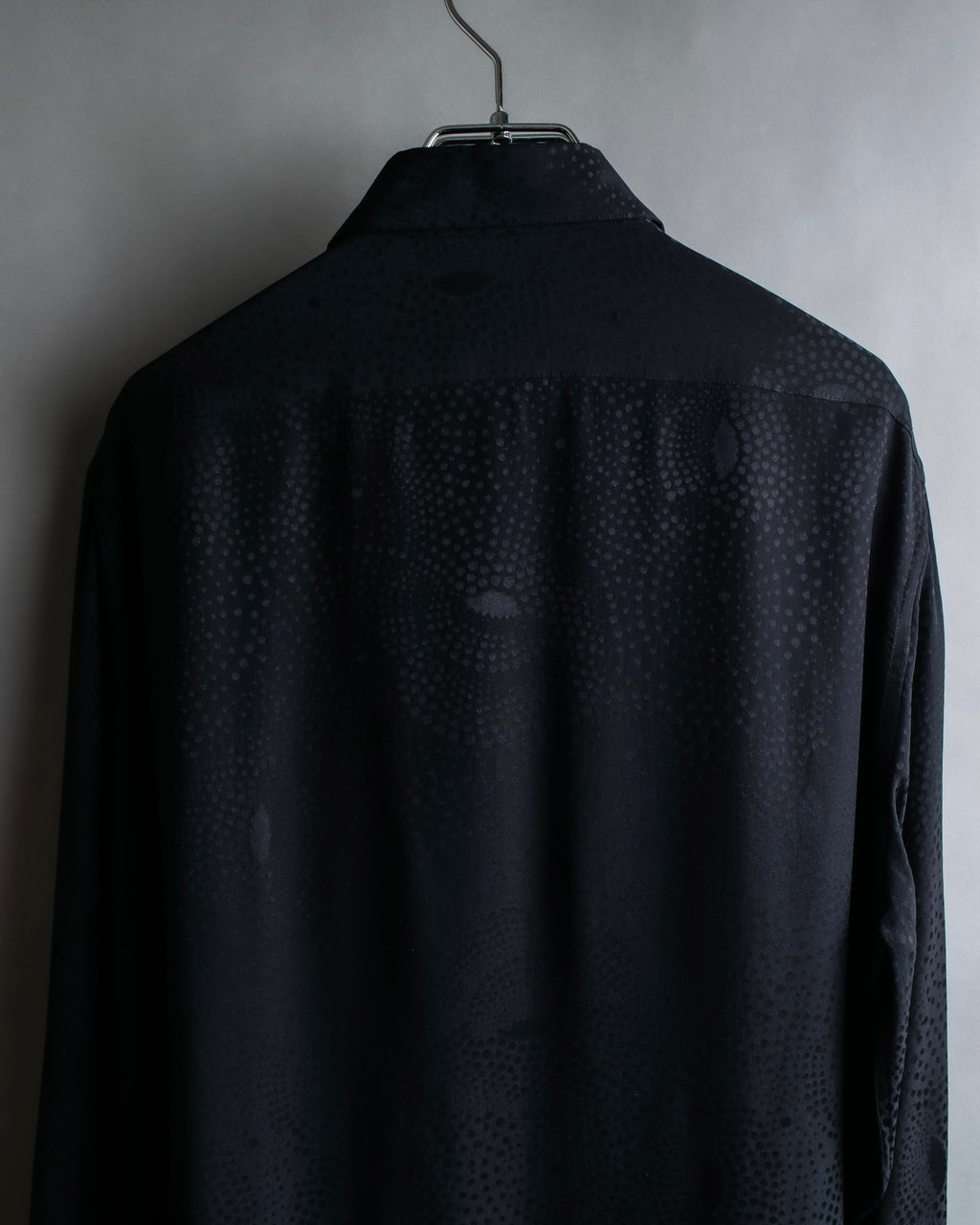 "Saint Laurent" Jacquard pattern silk satin shirt