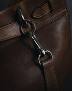 "MAURO GOVERNA" 00’s-10’s lamb leather belted draped bag