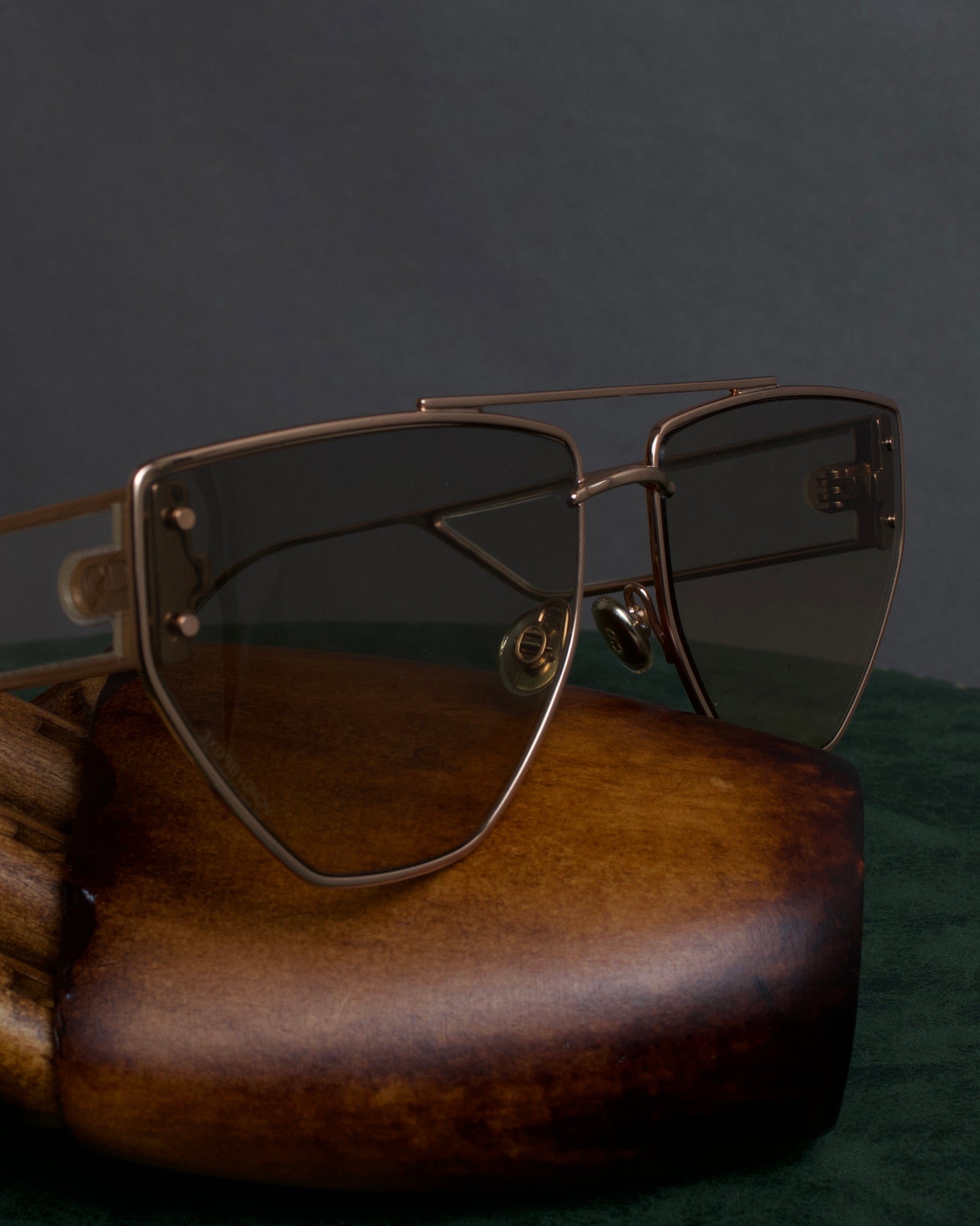 "Christian Dior" Metal acetate combination design sunglasses
