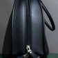 "MORABITO" Half moon design grained leather handbag