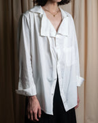 "YOHJI YAMAMOTO" 12SS Folded front panel cotton shirt