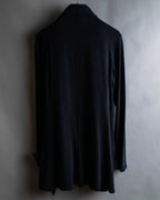 "YOHJI YAMAMOTO +NOIR" 21SS Drape panel design oversized shirt jacket