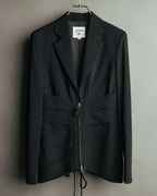 -SPECIAL- “Jean Paul GAULTIER FEMME” 2005-2011 Corset lace-up tailored zip jacket
