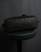 "FALORNI" Braided leather dome boston bag