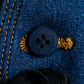 "Vintage stitch design denim vest"