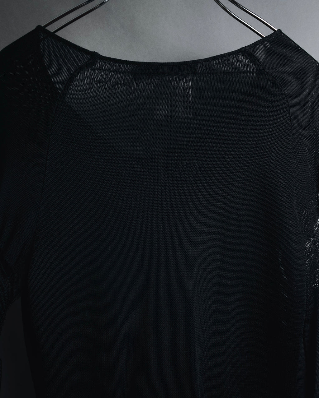 "Christian Dior BOUTIQUE" 2007’s draped viscose mesh-panel pullover