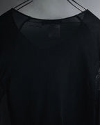 "Christian Dior BOUTIQUE" 2007’s draped viscose mesh-panel pullover