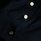 "BALENCIAGA" Silk cashmere gold button short V neck cardigan