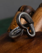 "Tiffany&Co" Elsa Peretti open heart signature silver ring