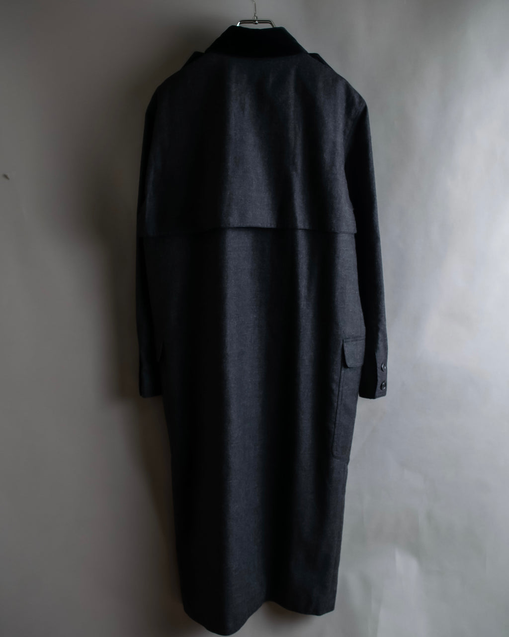 "GUCCI" 70's velvet collar design long coat