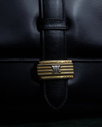 "CELINE" Classic flap design leather shoulder bag