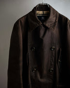 "BURBERRY" Subdued tone military detail mid-length trench coat