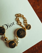 "Christian Dior" 20's Iridescent mother of pearl charm bracelet