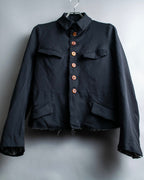 "COMME des GARCONS
COMME des GARCONS" 6 button detail raw edge jacket