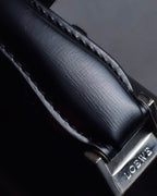 "LOEWE" Logo engraved leather briefcase bag