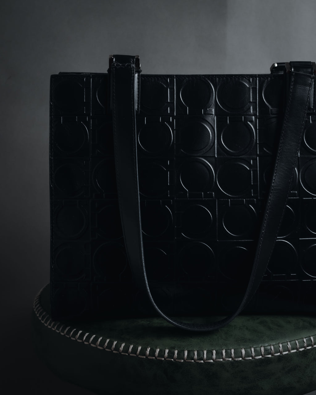 "Salvatore Ferragamo" Late 90’s Gancini embossed leather tote bag