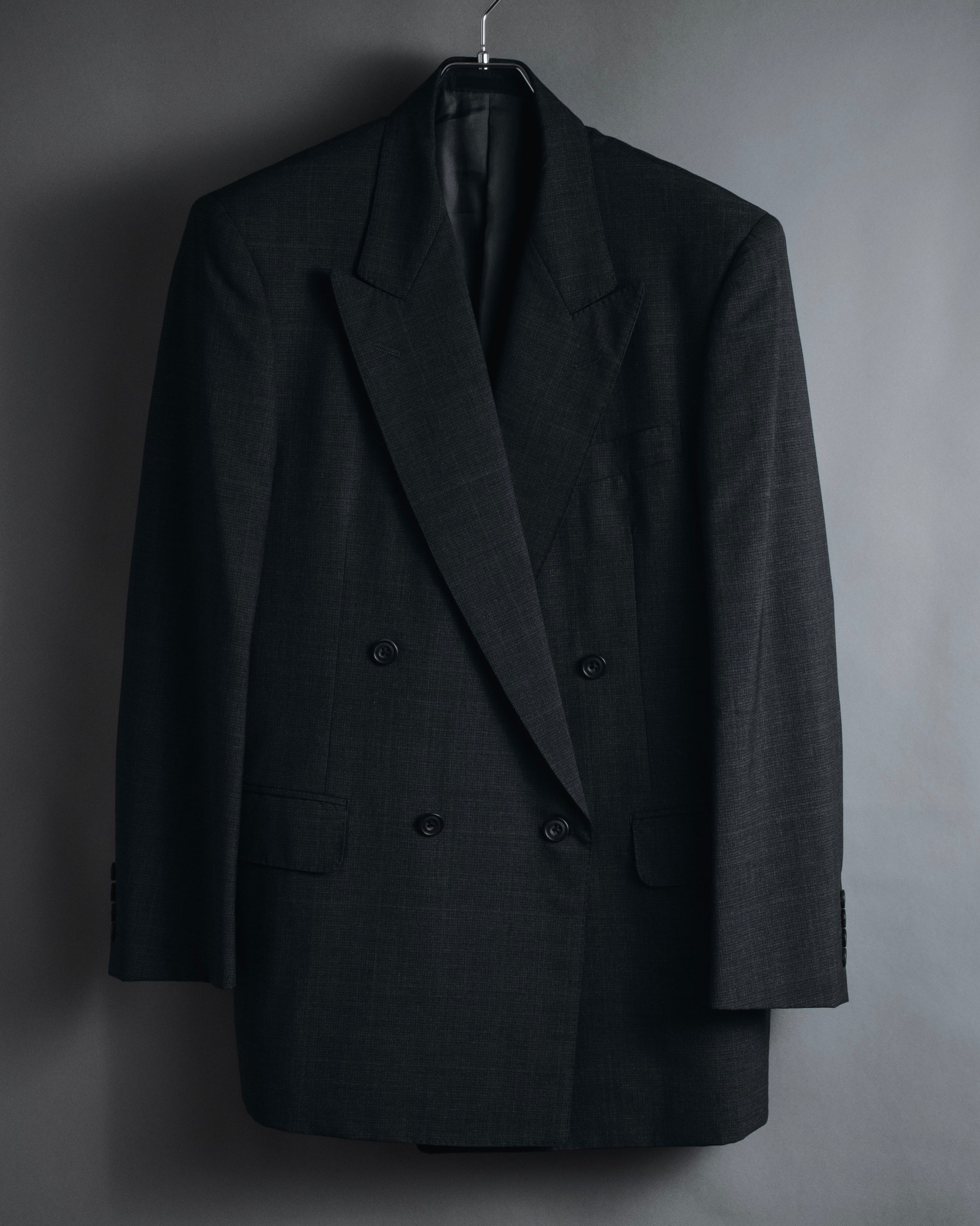 "Burberrys" 90’s double-breasted peak lapel suit set-up