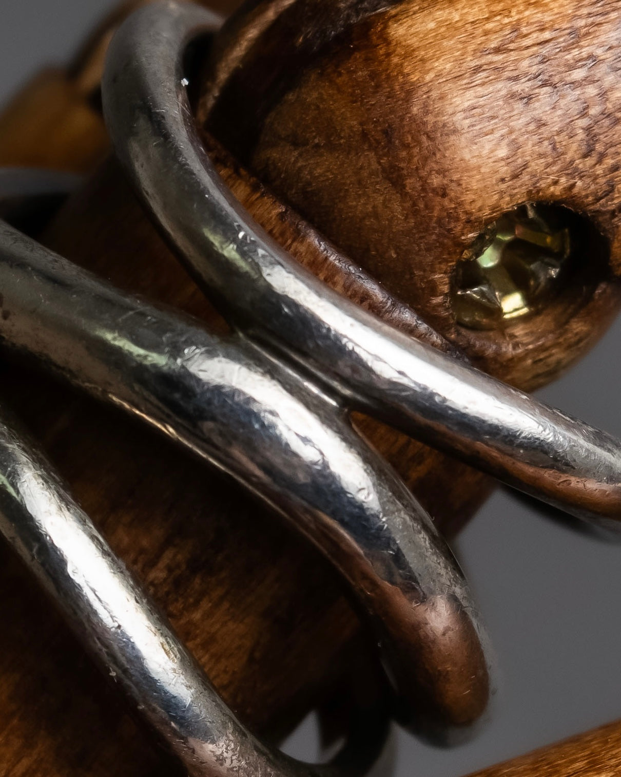 "agete" Three curves organic design silver925 ring