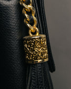 “Valentino Garavani” 90’s-00’s Structured V logo leather handbag
