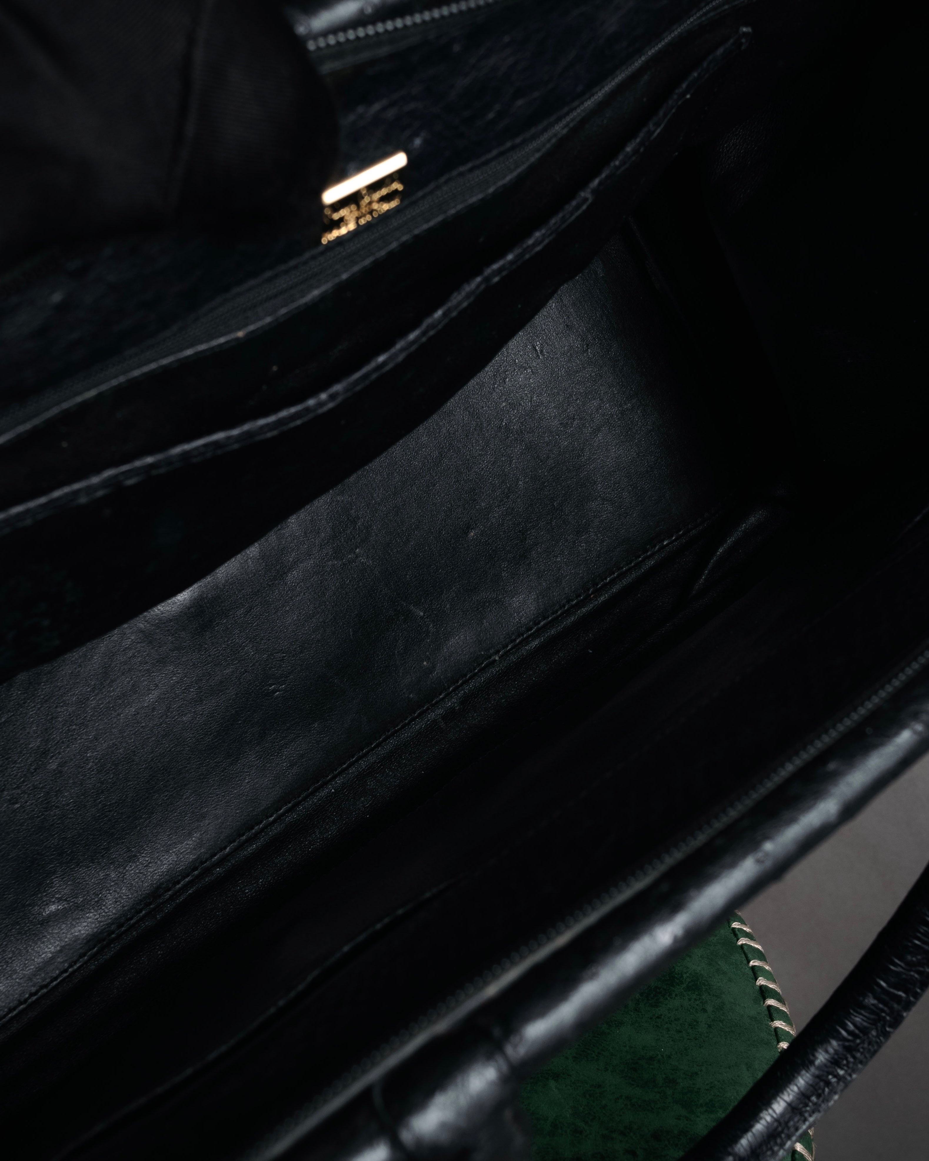 “pierre cardin” 80’s-90’s Ostrich leather structured doctor bag