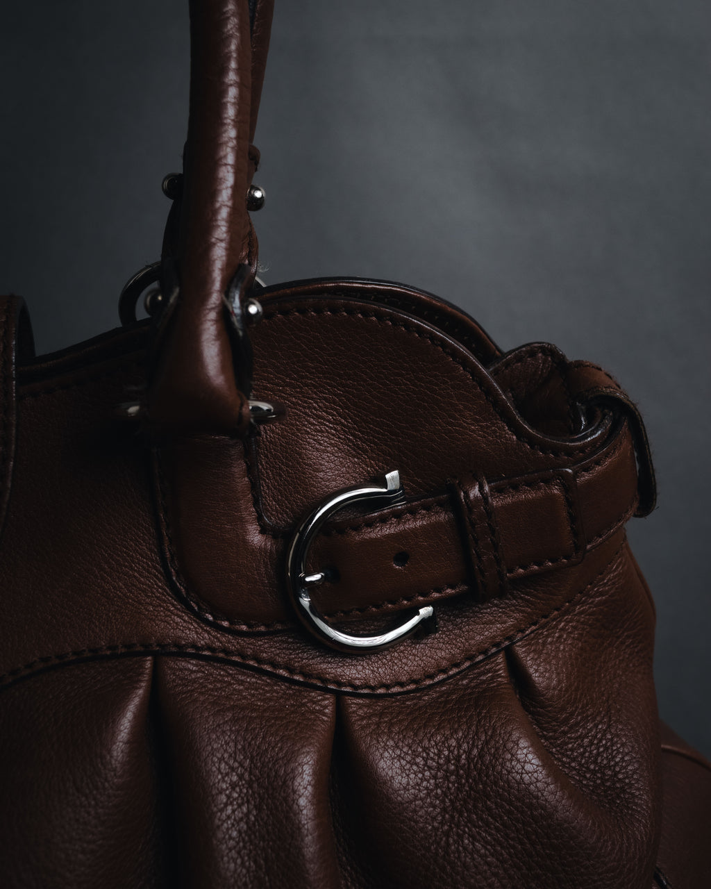 "Salvatore Ferragamo" 00’s Soft gathered gancini top-handle bag