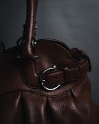 "Salvatore Ferragamo" 00’s Soft gathered gancini top-handle bag