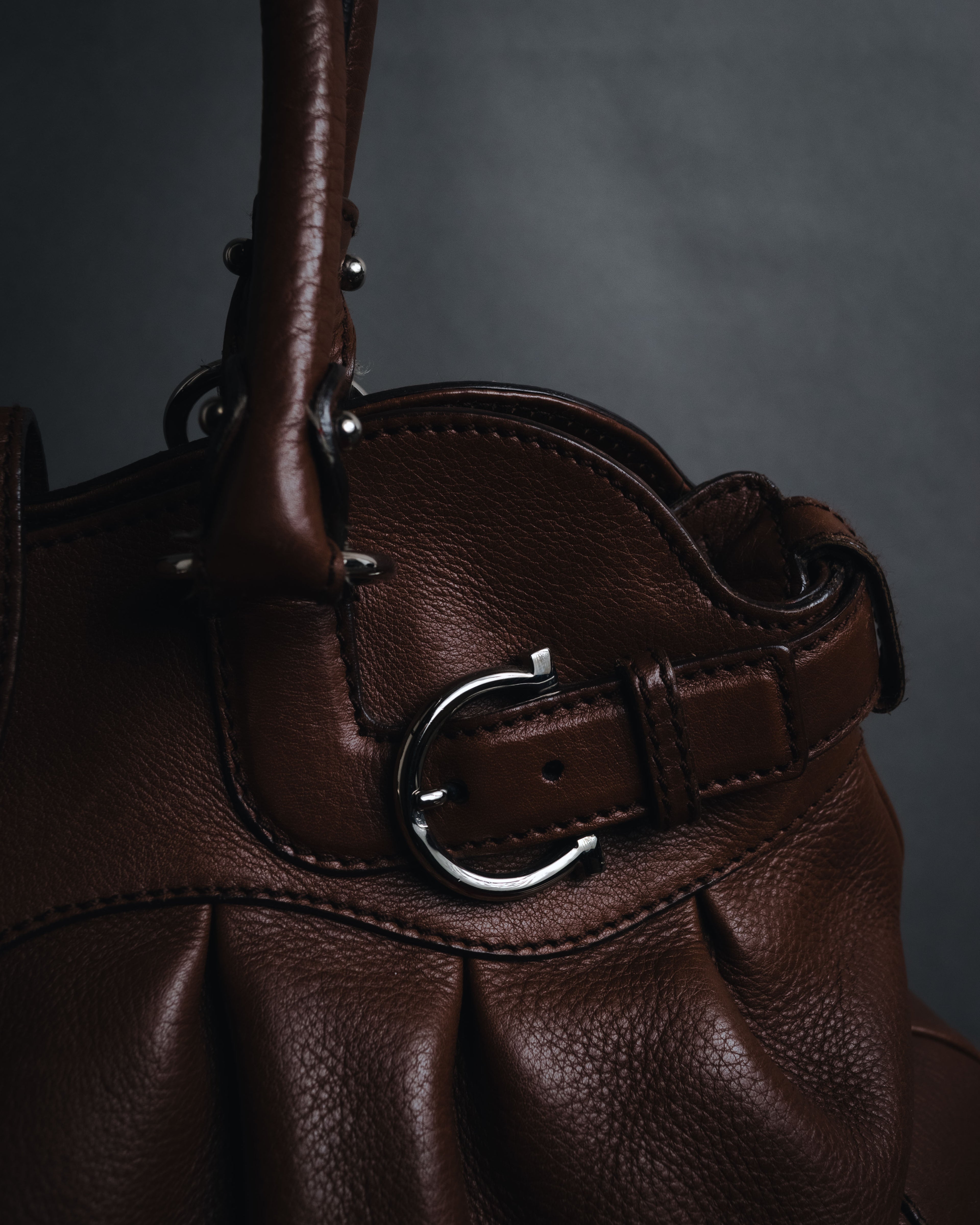 "Salvatore Ferragamo" 00’s Soft gathered gancini top-handle bag