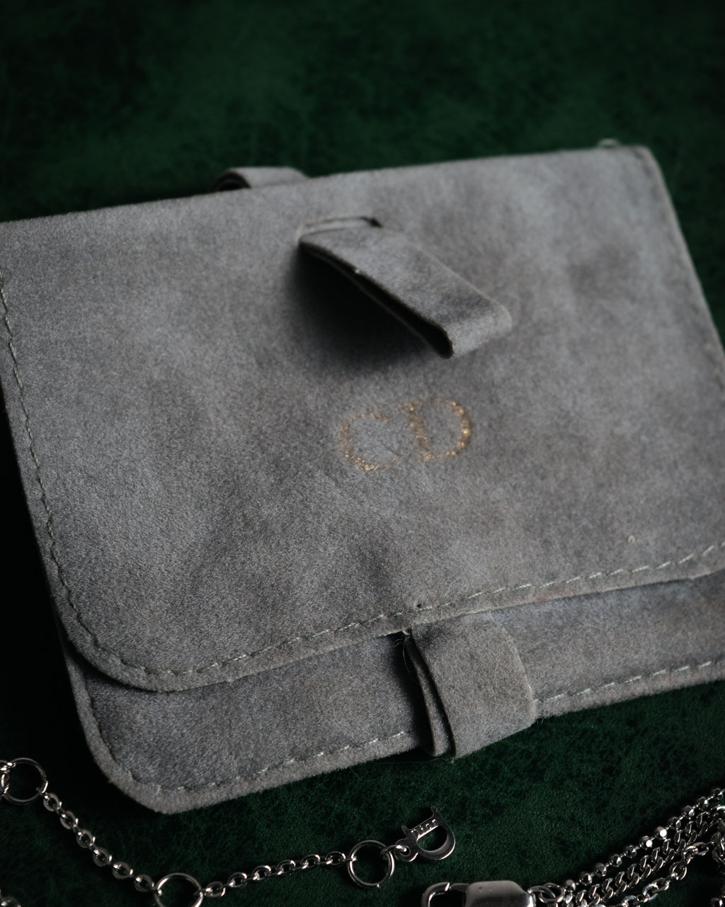 "Christian Dior" 00’s pavé letter charm multi chain bracelet