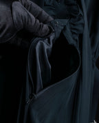 "SOANA" Bowtie belted design long black dress