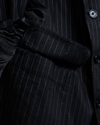 "Dolce & Gabbana" Collar switching design pinstripe pattern tailored jacket