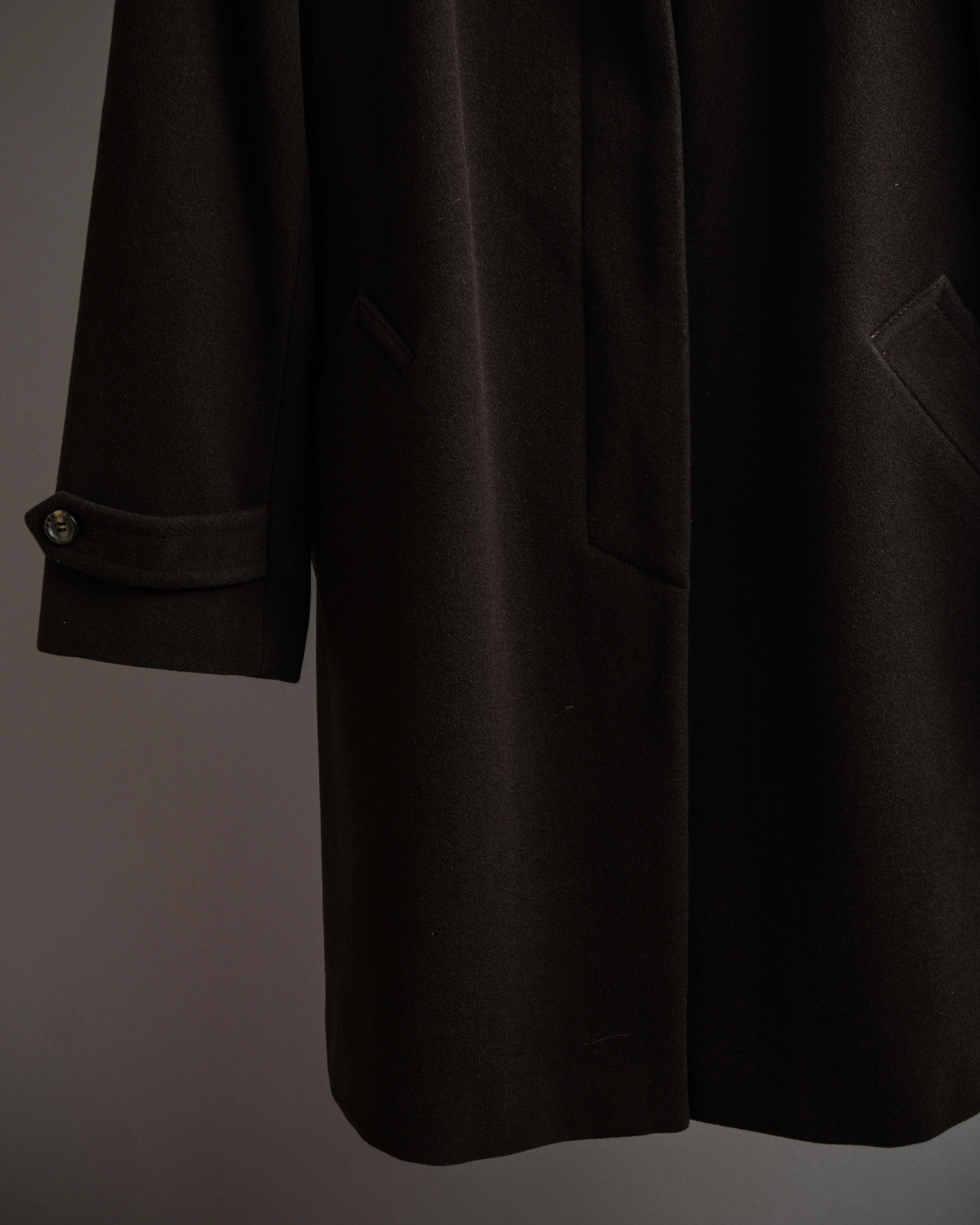 "VAL by VALENTINO" Military detailing hidden placket melton coat