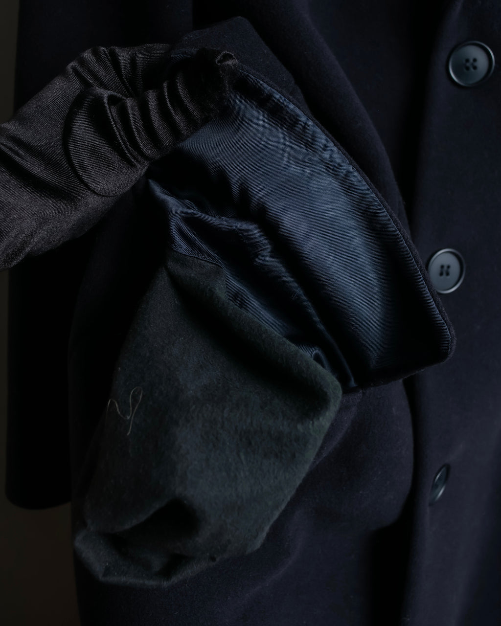 "EMPORIO ARMANI" Single-breasted oversized chester coat