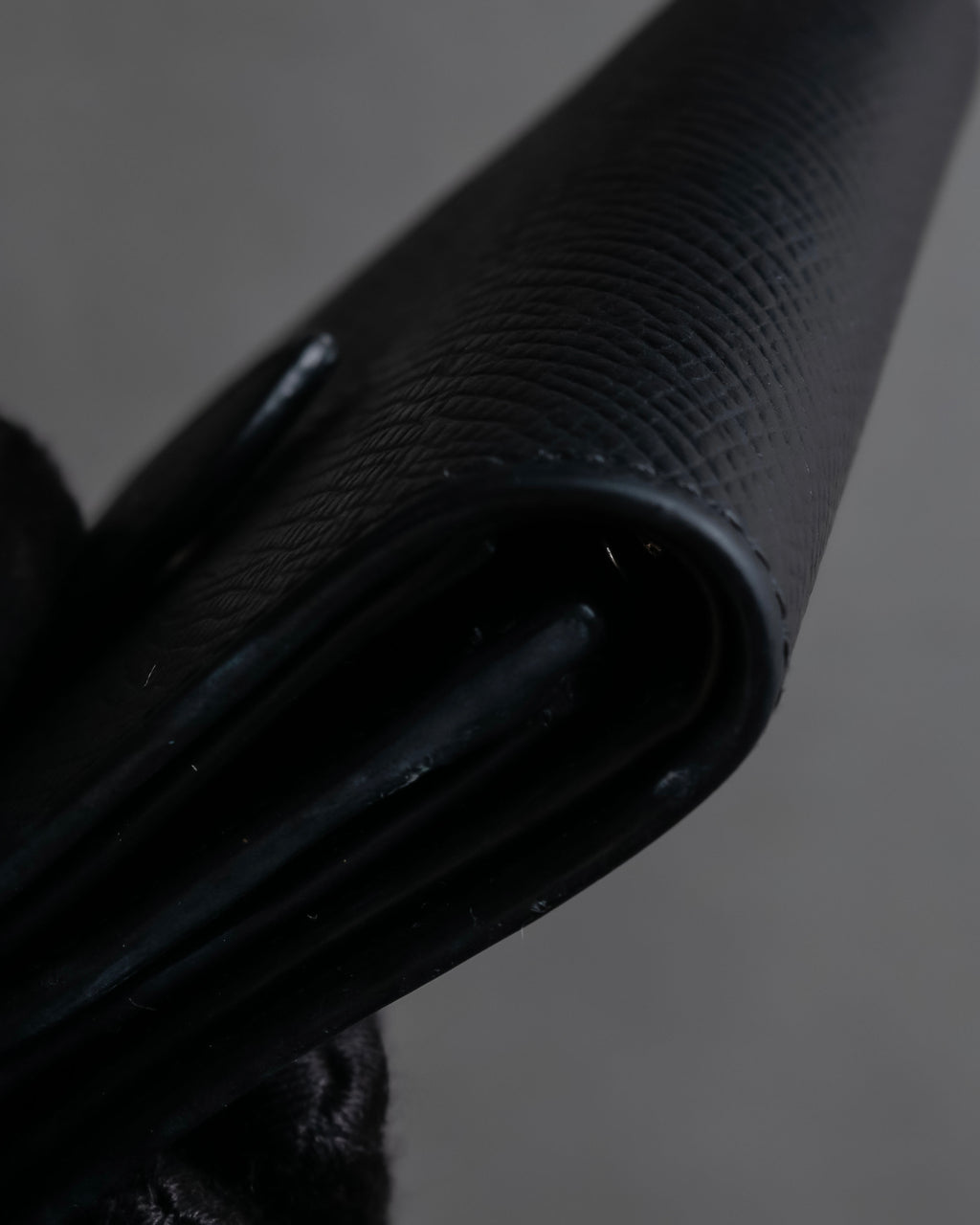 "CELINE" Crossgrain leather tri-fold wallet