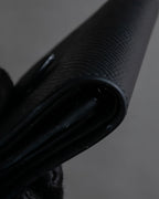 "CELINE" Crossgrain leather tri-fold wallet