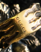 "GUCCI" Interlocking G design gold pearl ring