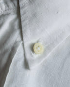 "HUGO BOSS" Linen oversized half sleeve button down shirt