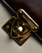 "Valentino Garavani" Square form bicolor 2way leather bag