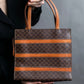 "CELINE" Macadam Pattern Three Line Handbag