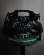 –SPECIAL– "Salvatore Ferragamo"
00’s Gancini ring-gathered nappa 2way bag