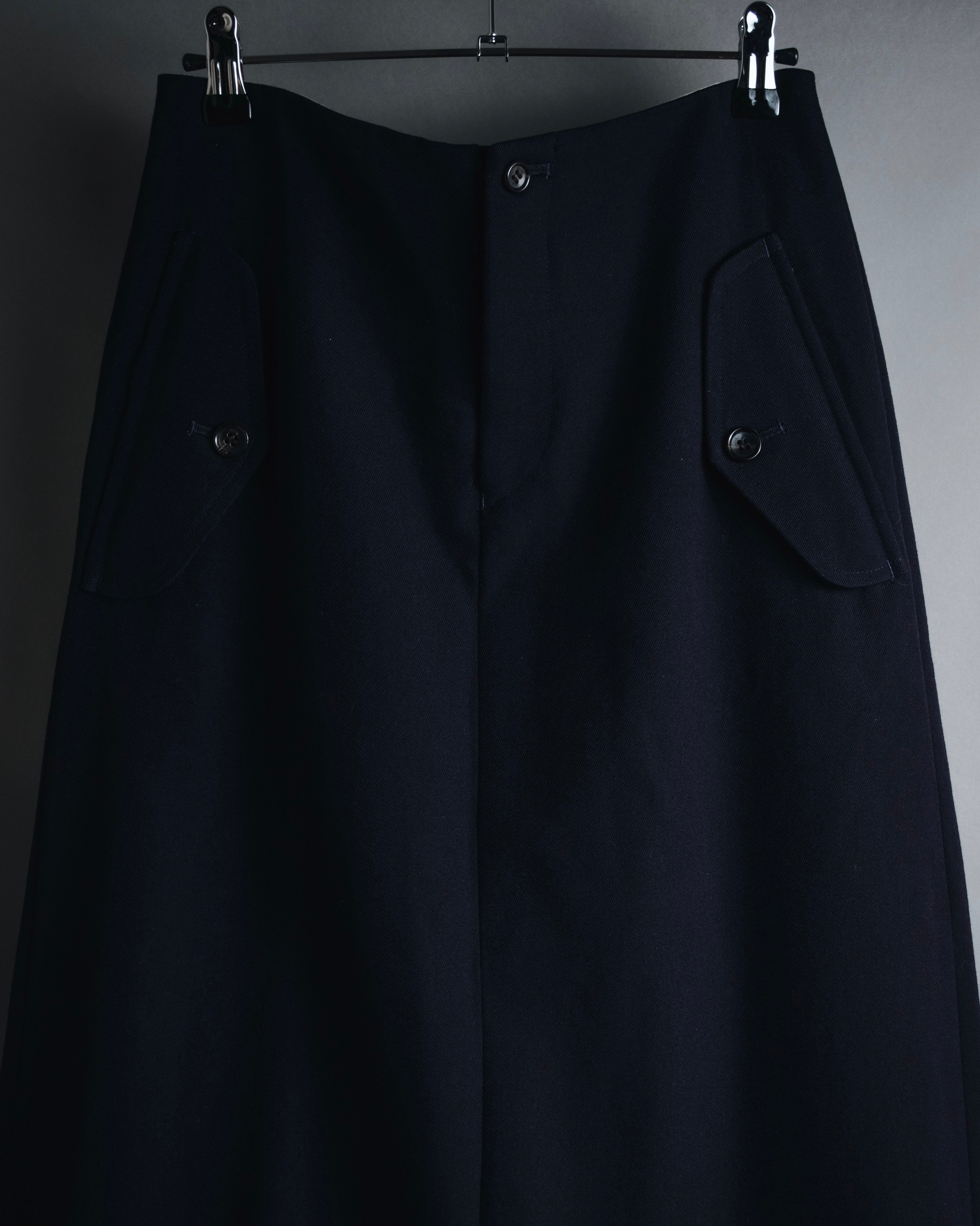 "Robe de chambre COMME des GARÇONS" 99AW asymmetrical panel wrap skirt