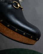 "GUCCI" Horsebit design Princetown heeled loafers