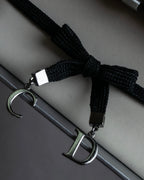 "Christian Dior" Logo design charm ribbon tie bracelet