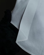 "HERMES" Yoke switching design white cotton shirt